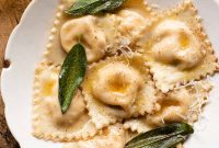 Butternut Squash Ravioli with Sage Brown Butter Sauce