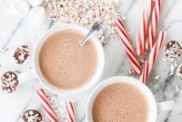 Peppermint Mocha Hot Chocolate with a Coffee Liqueur Twist