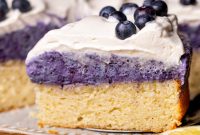 Lemon Blueberry Mousse Cake Recipe — Light Layered Dessert