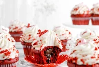 Red Velvet Molten Lava Cupcakes: Gooey Chocolate Center Delight
