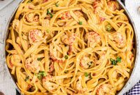 Creamy Crawfish Fettuccine with Garlic and Parmesan