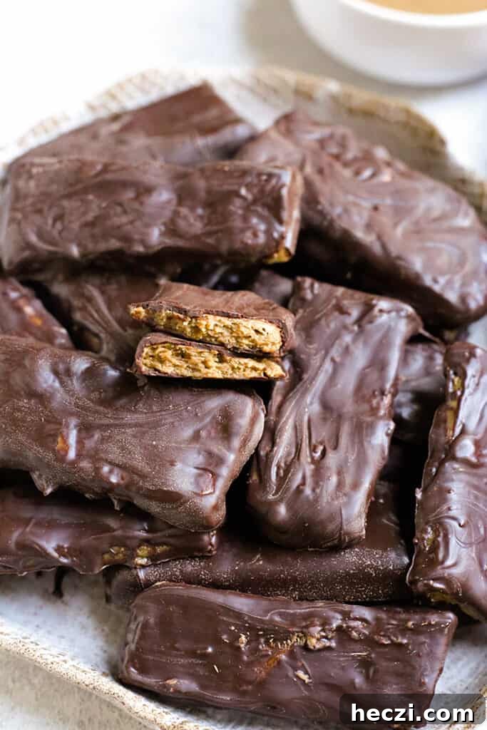 plate of vegan paleo butterfinger candy bars