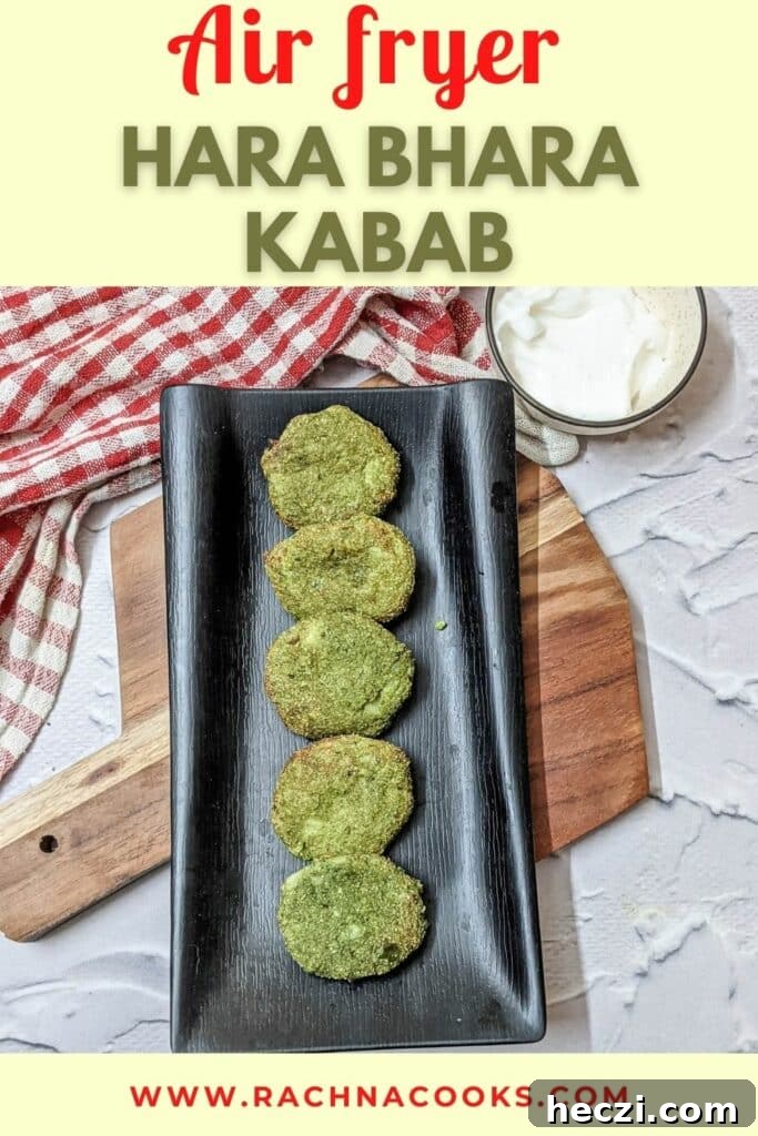 Hara Bhara Kabab Recipe — Tawa and Air Fryer Methods 11 Air fried hara bhara kabab on a black platter with mayo on the side.