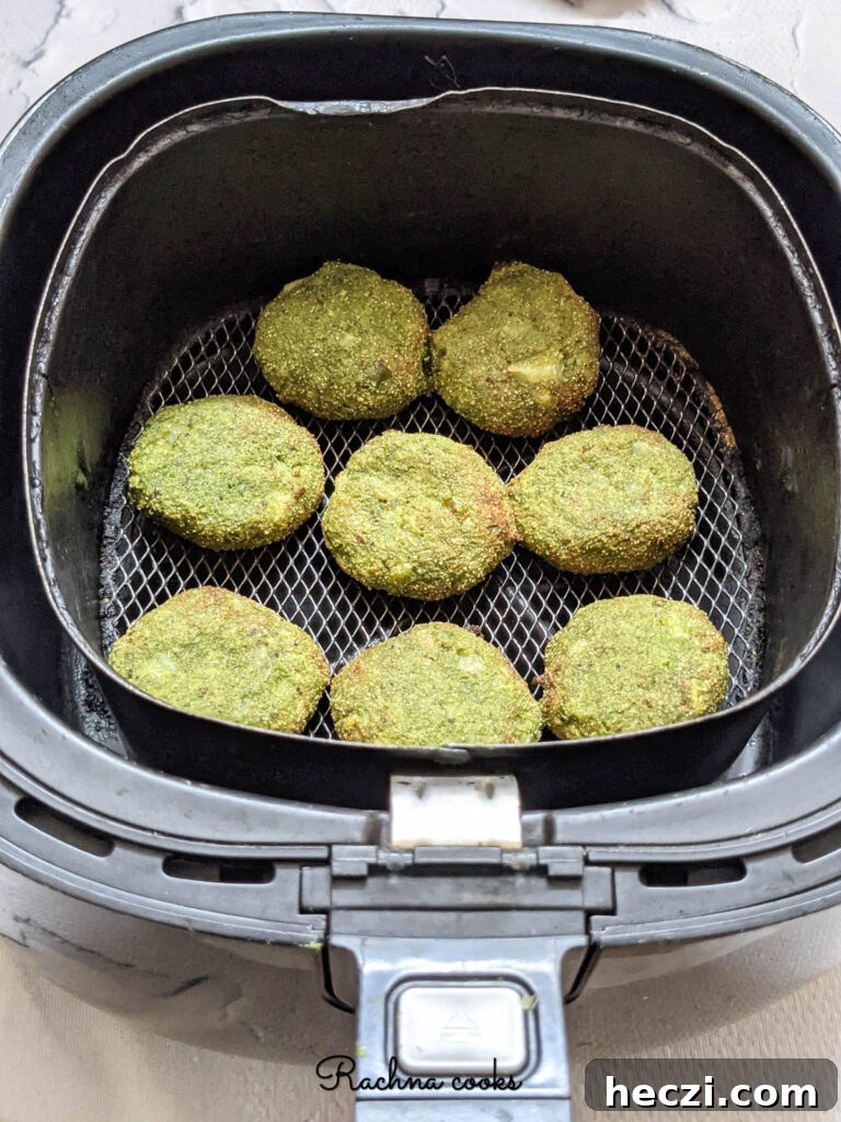 Hara Bhara Kabab Recipe — Tawa and Air Fryer Methods 9 hara bhara kabab after air frying