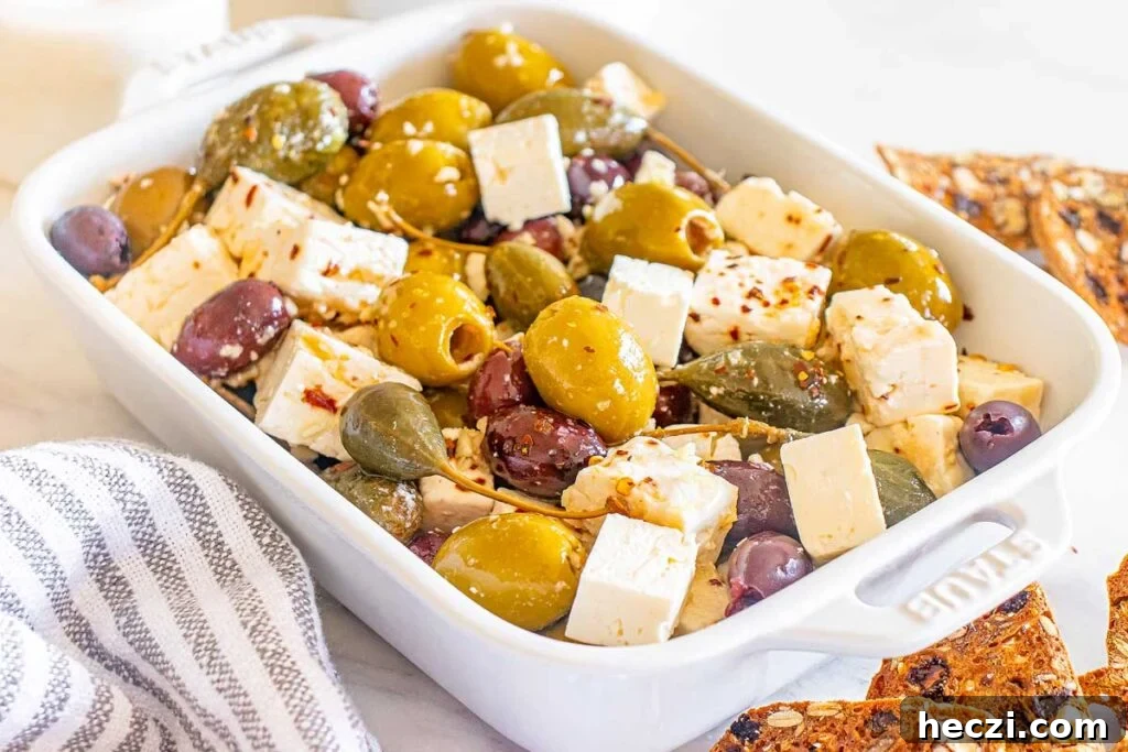 olives in a white dish