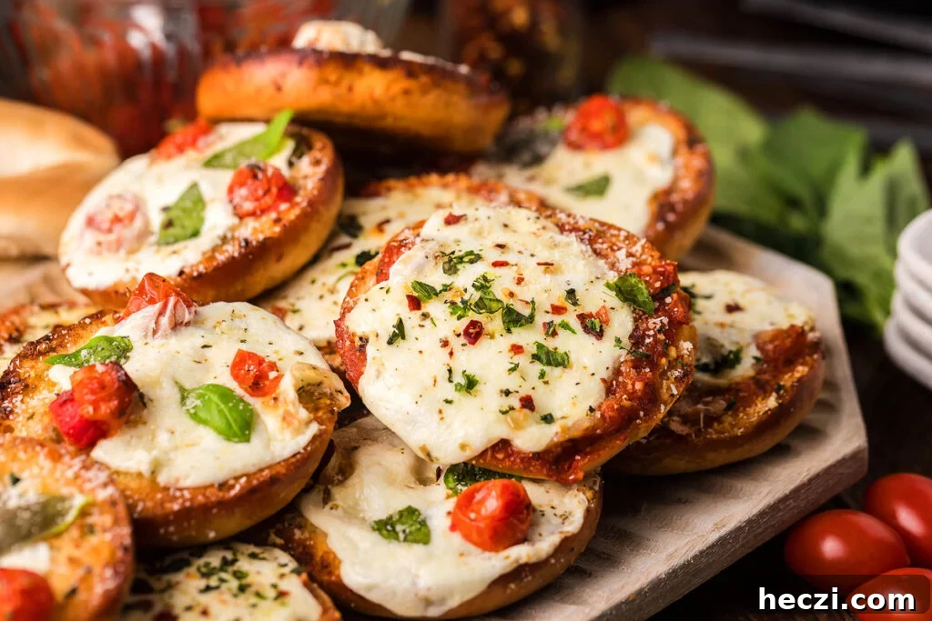 Mini bagel bites.