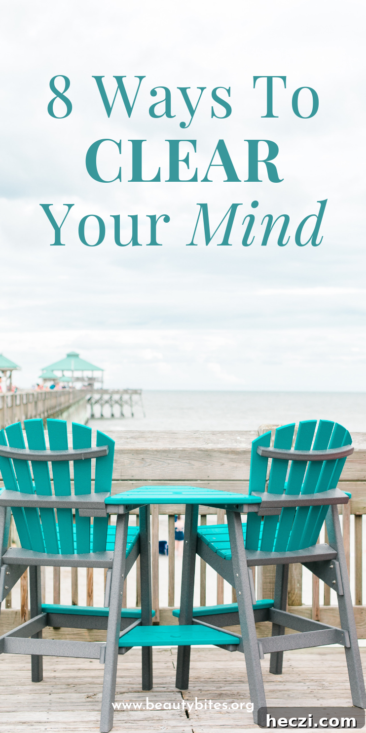 8 Easy Ways To Clear Your Mind When You're Overwhelmed! Practice these healthy habits daily, incorporate them into your morning routine or your evening routine to be happier, healthier and productive!