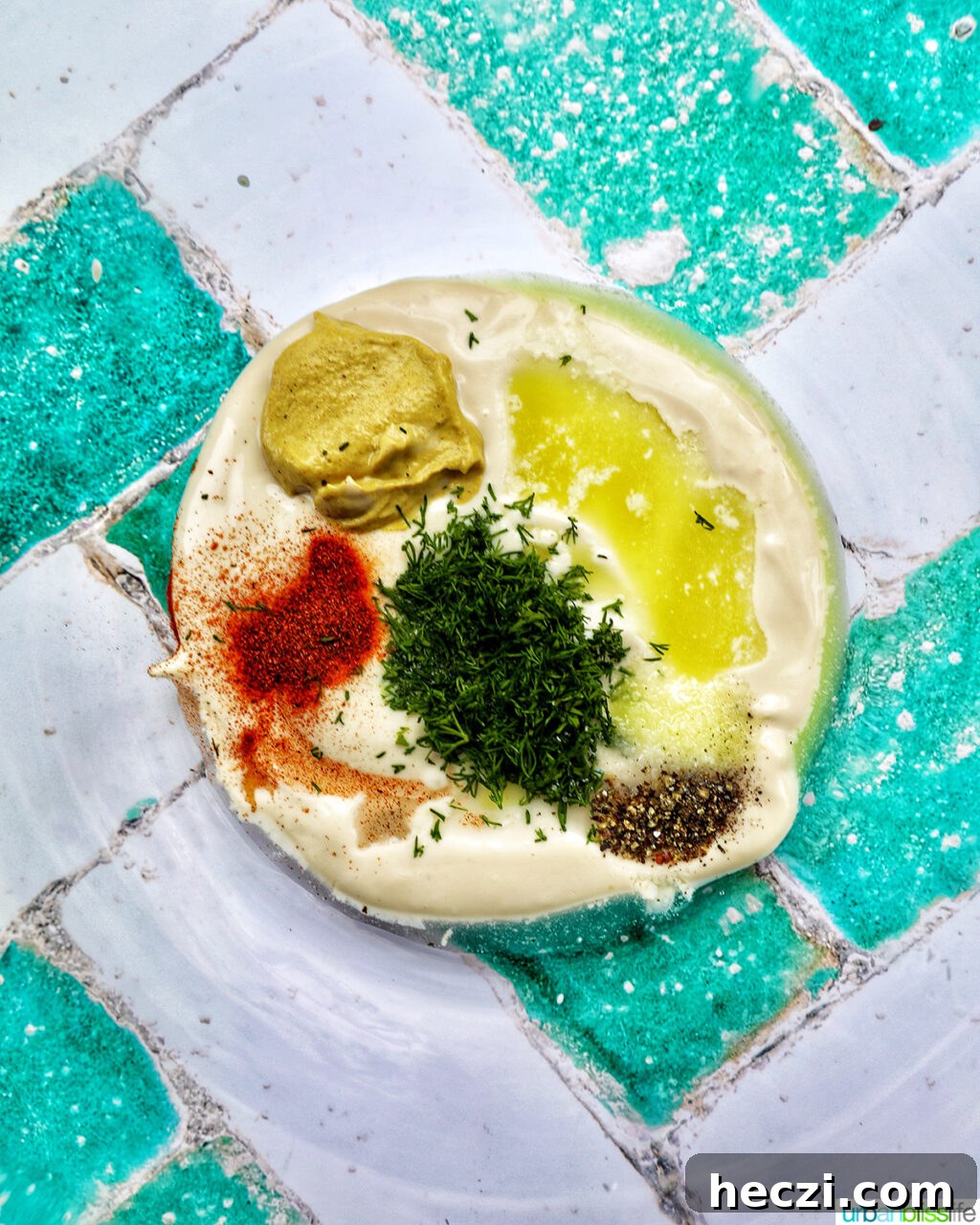 Creamy Dill Pickle Potato Salad Recipe 7 ingredients to make the dressing for dill pickle potato salad.