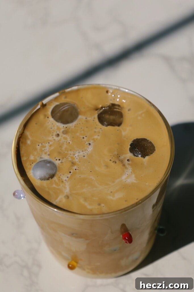 Caramel Iced Coffee with Instant Coffee: Quick Summer Recipe 2 caramel iced coffee in a glass