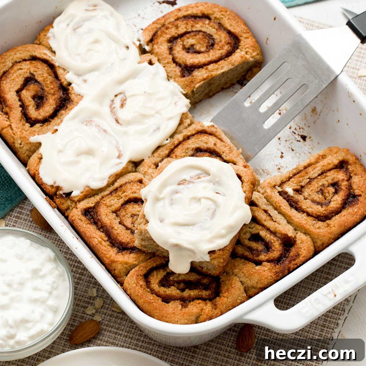 Cottage Cheese Cinnamon Rolls (Gluten-Free, No-Yeast)