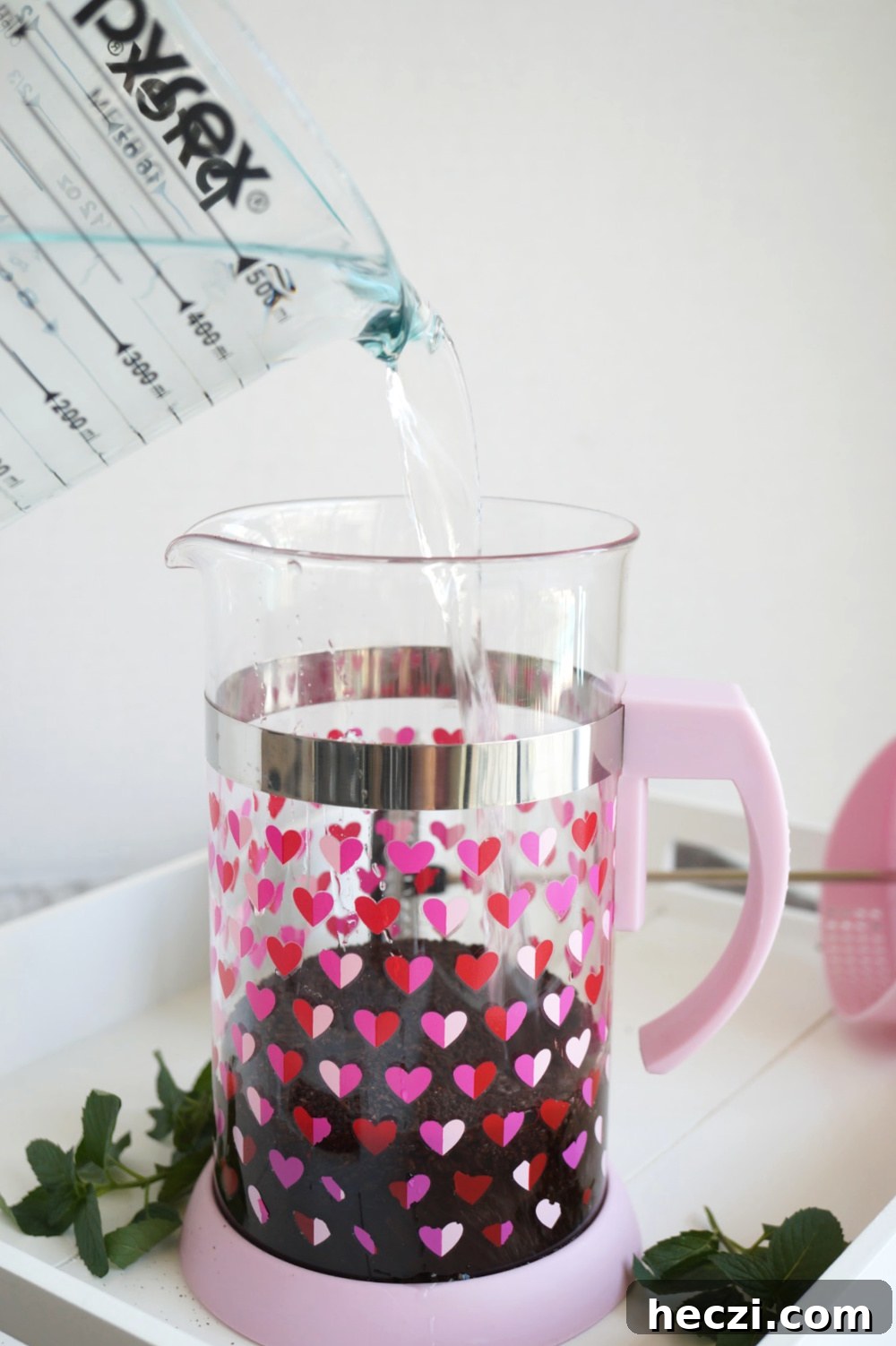 French Press Cold Brew Coffee: Smooth, Strong Cold Brew Recipe 5 pouring water into french press