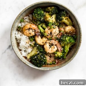 Garlic Shrimp and Broccoli Rice Bowls for Quick Weeknight Meals 6 These easy shrimp and broccoli bowls are quick, healthy, and delicious! The perfect tasty weeknight meal idea.