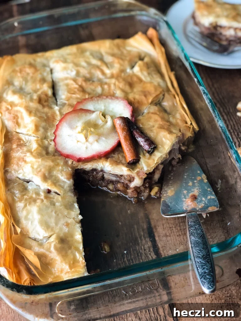 Authentic Greek Baklava Recipe — Traditional Μπακλαβά Dessert 11 Apple baklava