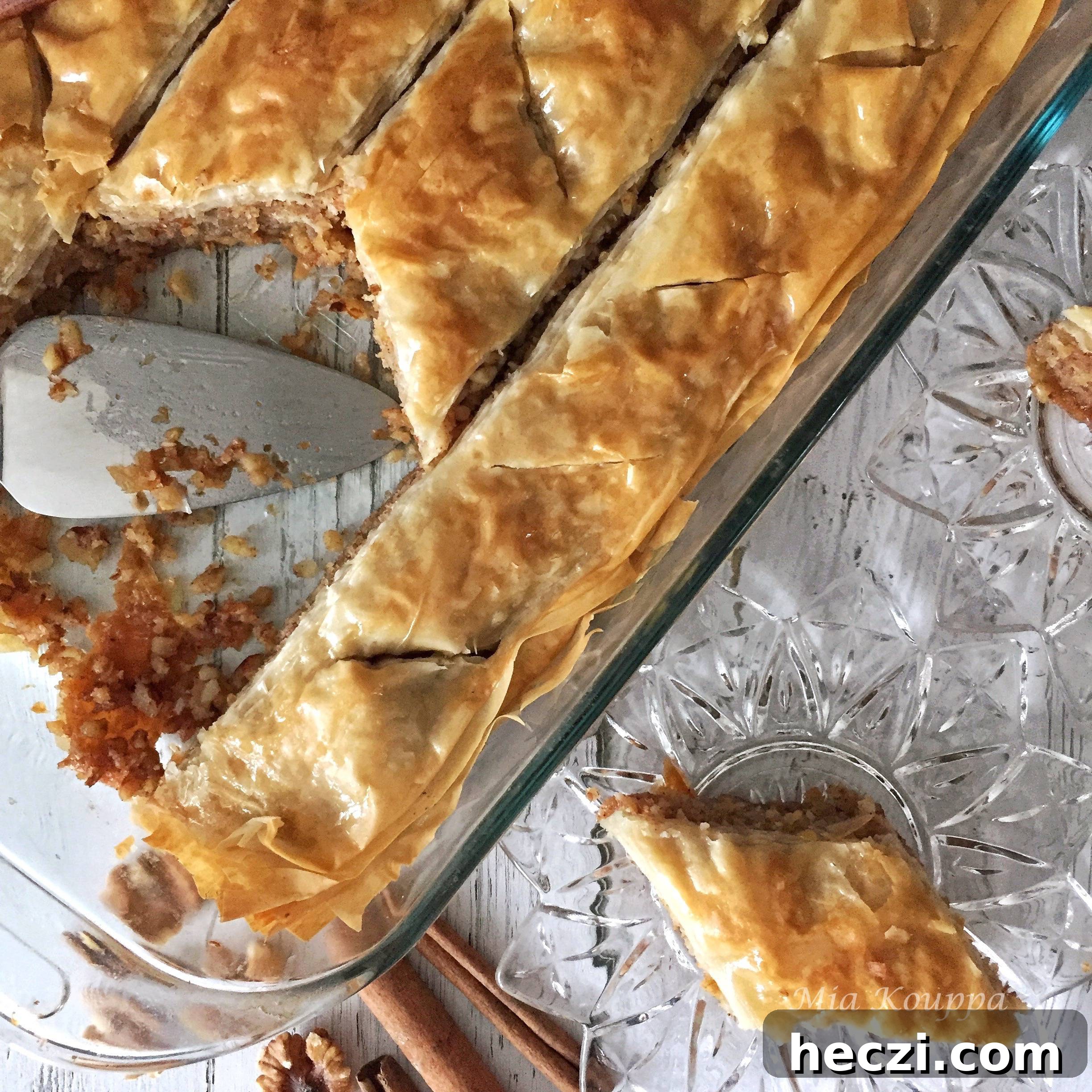 Authentic Greek Baklava Recipe — Traditional Μπακλαβά Dessert 13 Greek Baklava