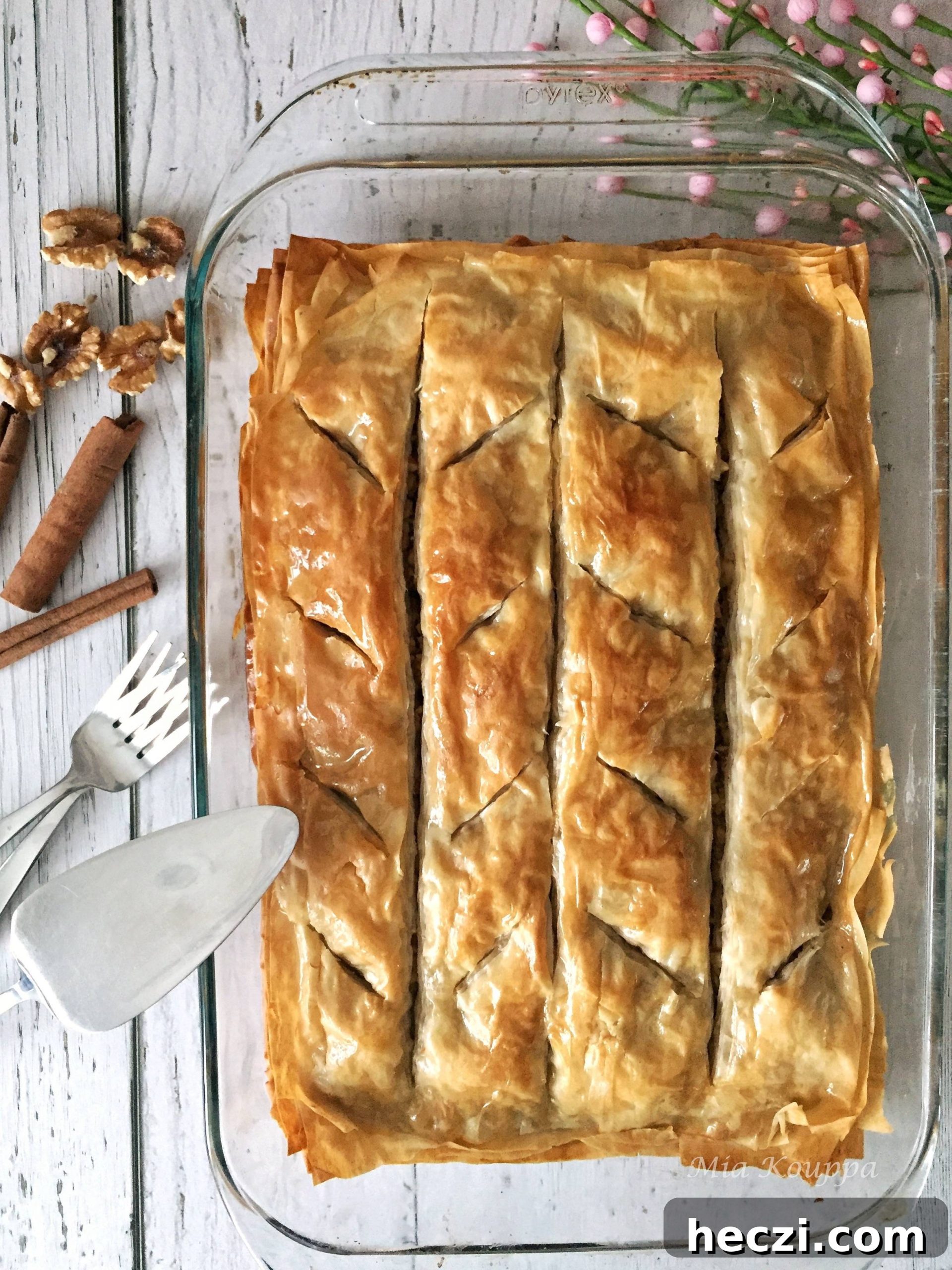 Authentic Greek Baklava Recipe — Traditional Μπακλαβά Dessert 9 Greek Baklava