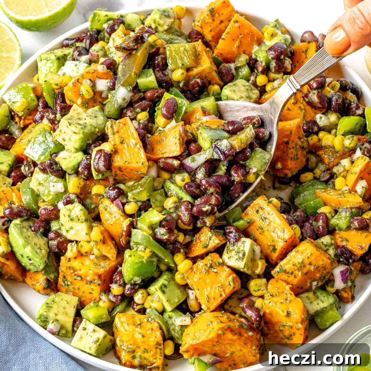 19 Budget-Friendly Bean Recipes to Save You Money Weekly 5 Black bean salad on a serving platter.