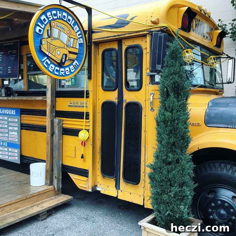 Top Restaurants to Try in Canmore, Alberta, Canada 7 Best Restaruants Canmore Alberta Canada Old School Bus Ice Cream 780 | Umami Girl