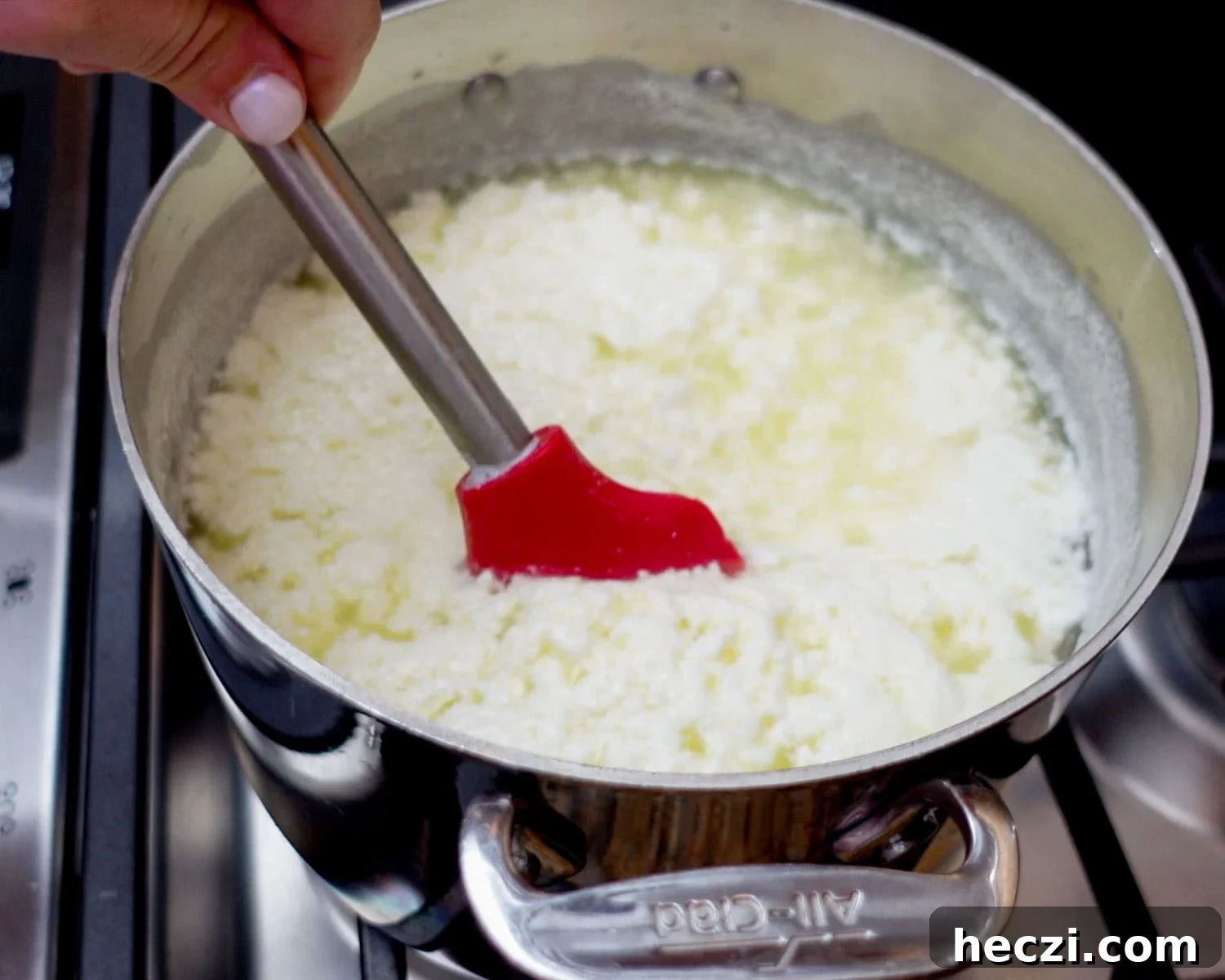 Quick Homemade Ricotta Cheese in Under 30 Minutes 15 Stir ricotta cheese continuously until it curdles.