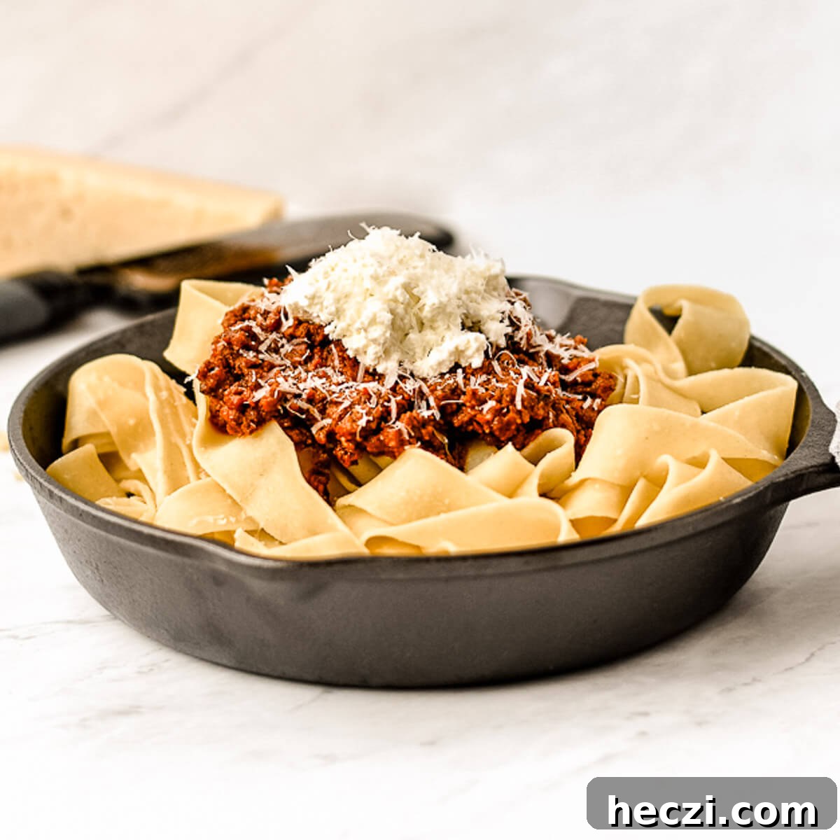 Quick Homemade Ricotta Cheese in Under 30 Minutes 23 Top bolognese with homemade ricotta.