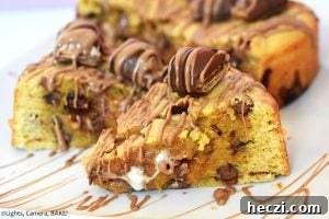 Kinder Bueno Cookie Pie Recipe — Hazelnut Chocolate Dessert Pie 2 Piece of Kinder Bueno cookie pie on a white plate.