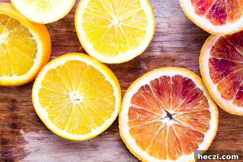 sliced winter citrus