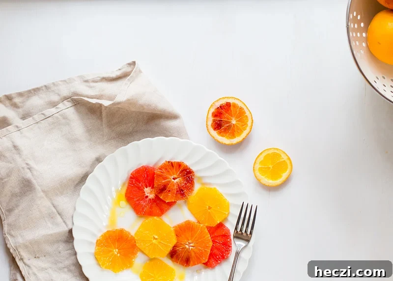 grapefruit orange and blood orange on a plate