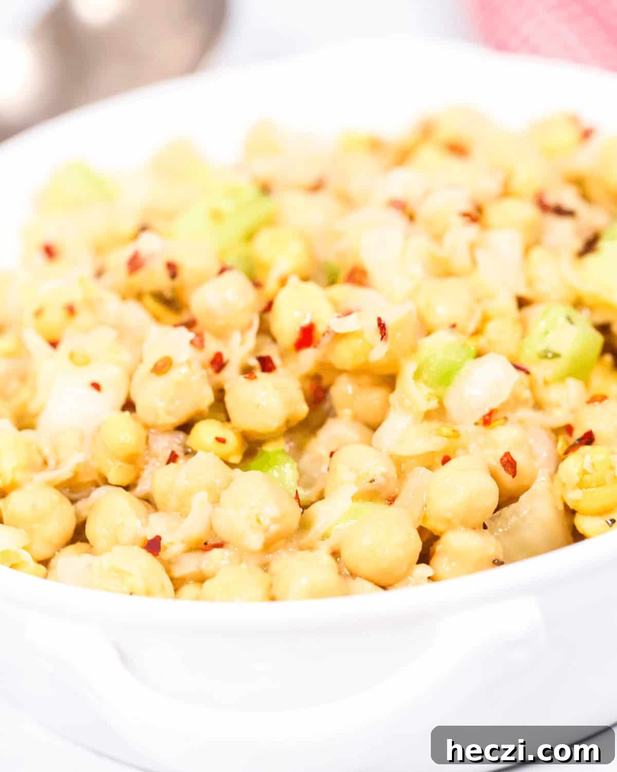Zesty Marinated Chickpeas for Salads, Snacks, and Meal Prep 3 A bowl of the finished dish.