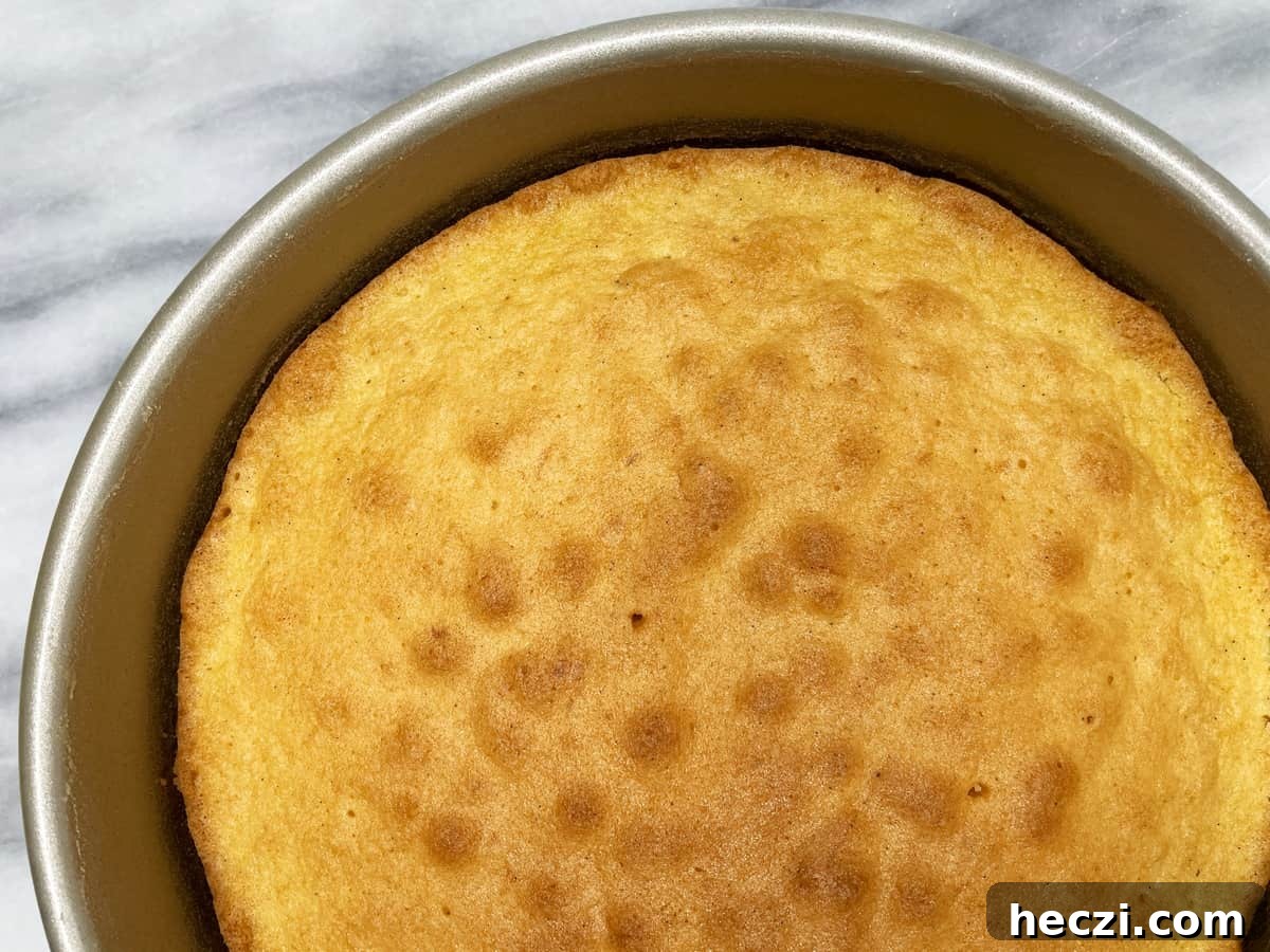 Baked cake in a mold