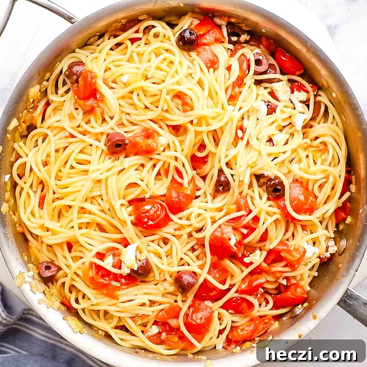 mixed greek spaghetti