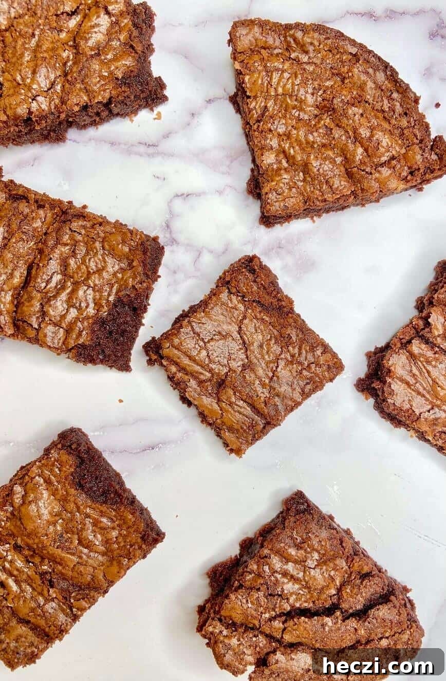 Fudgy Nutella Brownies with Salted Caramel Drizzle 10 Squares of brownie.