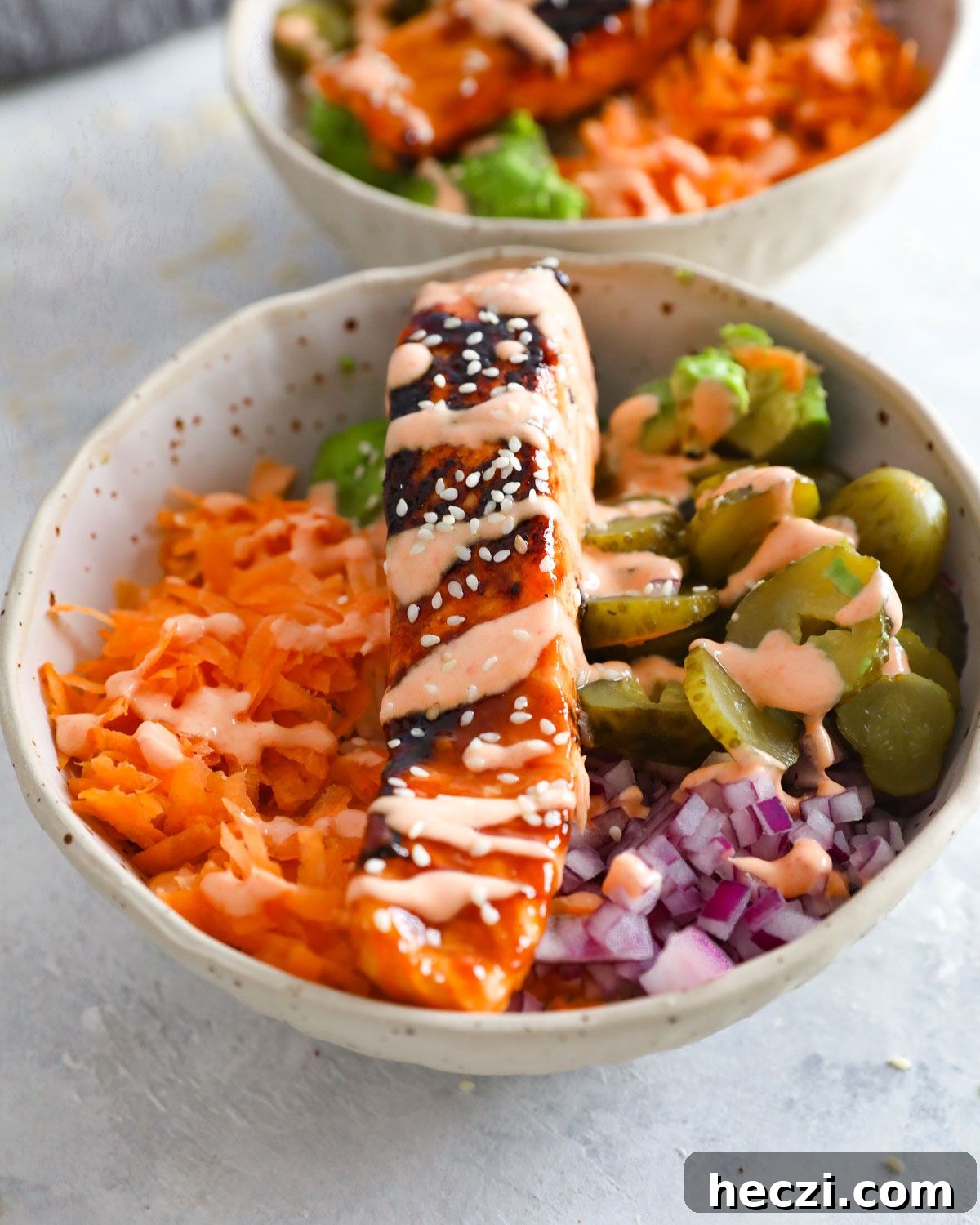 27 High-Protein Cold Lunch Ideas for Work and On-the-Go 15 Salmon Bowl