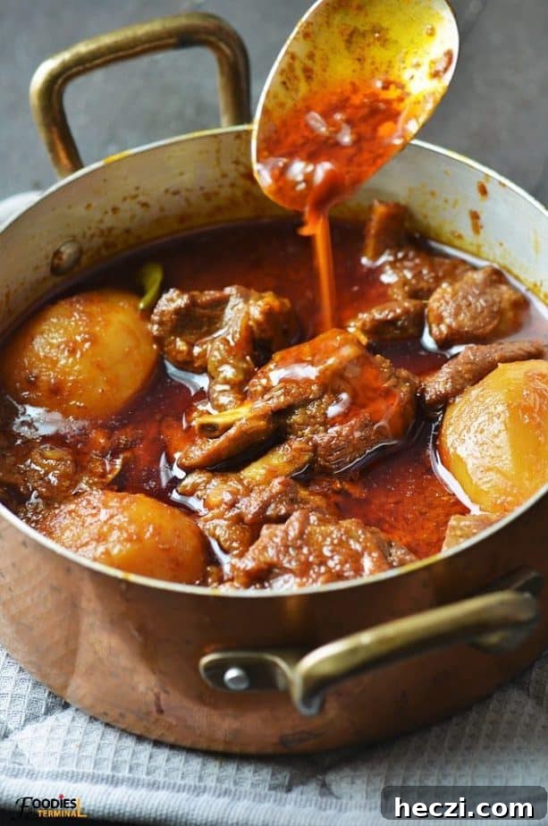 Aloo Gosht: Tender Lamb Curry with Potatoes Recipe 4 Aloo Gosht with mutton and potatoes in a rich curry sauce