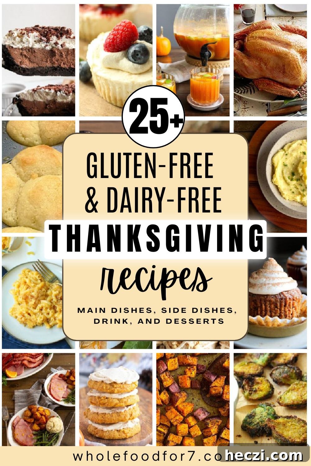 Allergen-friendly Thanksgiving Dinner Recipes that are all gluten-free + dairy-free, with many Paleo, nut-free, and some vegan options. Kid-approved and EASY!