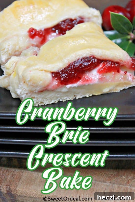 Cranberry Brie Crescent Ring — Holiday Appetizer Recipe 2 Cranberry Brie Crescent Bake is a delicious appetizer that looks fancy with little effort.