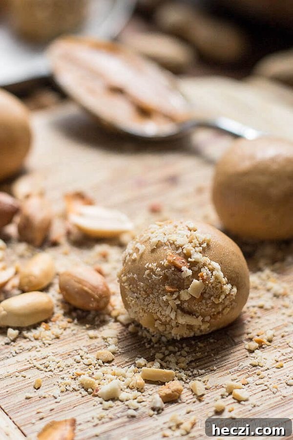 Low carb peanut butter balls made from protein powder and stevia make an easy low carb keto snack.