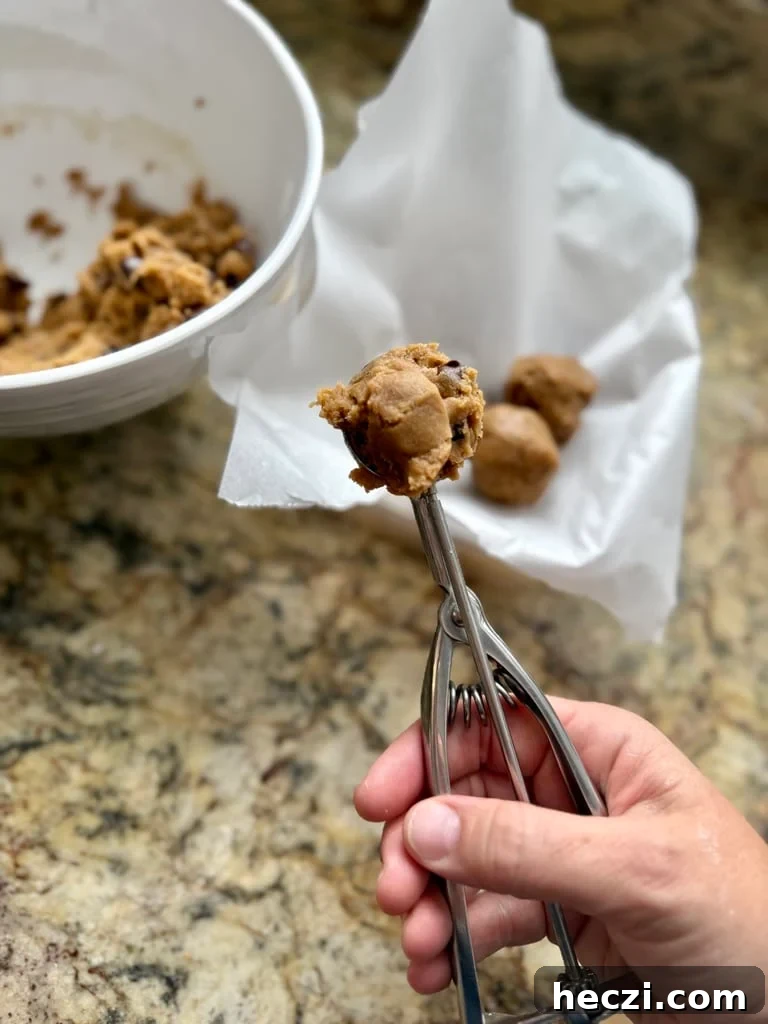 Top Gifts for Sourdough Bakers: 30+ Ideas They'll Love 33 Cookie scoop scooping cookie dough onto baking sheet