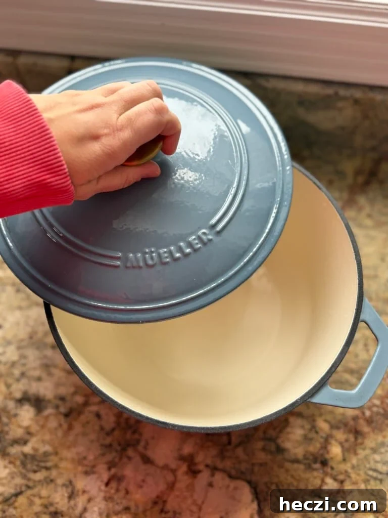 Top Gifts for Sourdough Bakers: 30+ Ideas They'll Love 9 Hand lifting the lid of a Dutch oven used for baking sourdough bread.