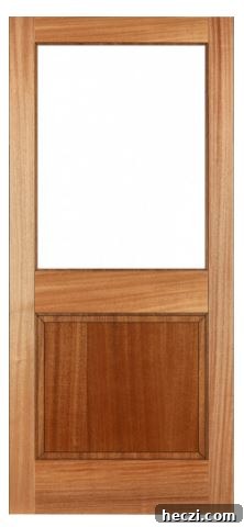 Modern Farmhouse Laundry Room Design Guide: Layouts, Storage & Decor 5 image of wood door with glass window on top half of door