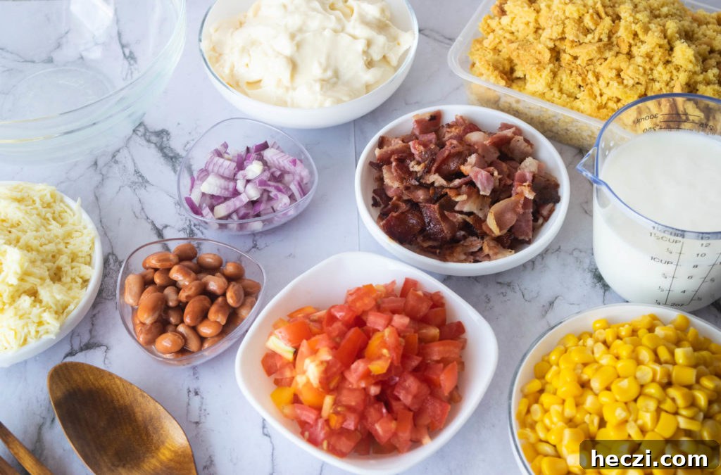 Amish Corn Roast and Homemade Cornbread Salad Recipe 5 Amish Cornbread Salad Ingredients - Amish365