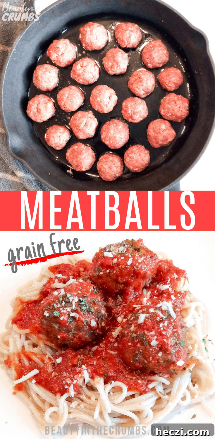 Grain-Free Italian-Style Meatballs Recipe 3 grain free meatball recipe
