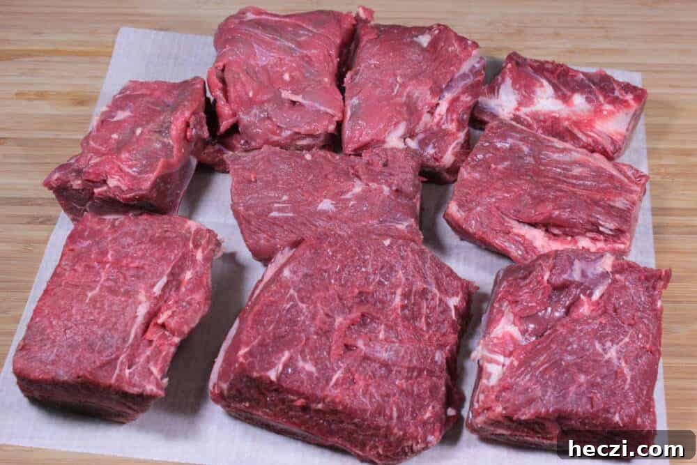 Trimmed ribs close-up