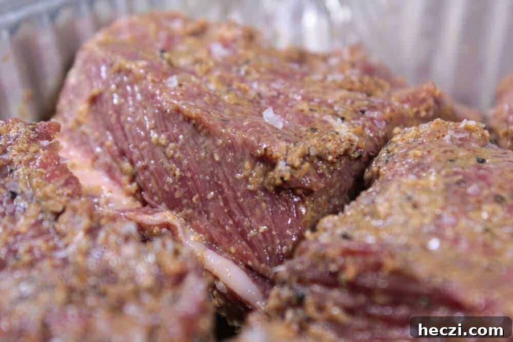 Seasoned ribs ready to smoke