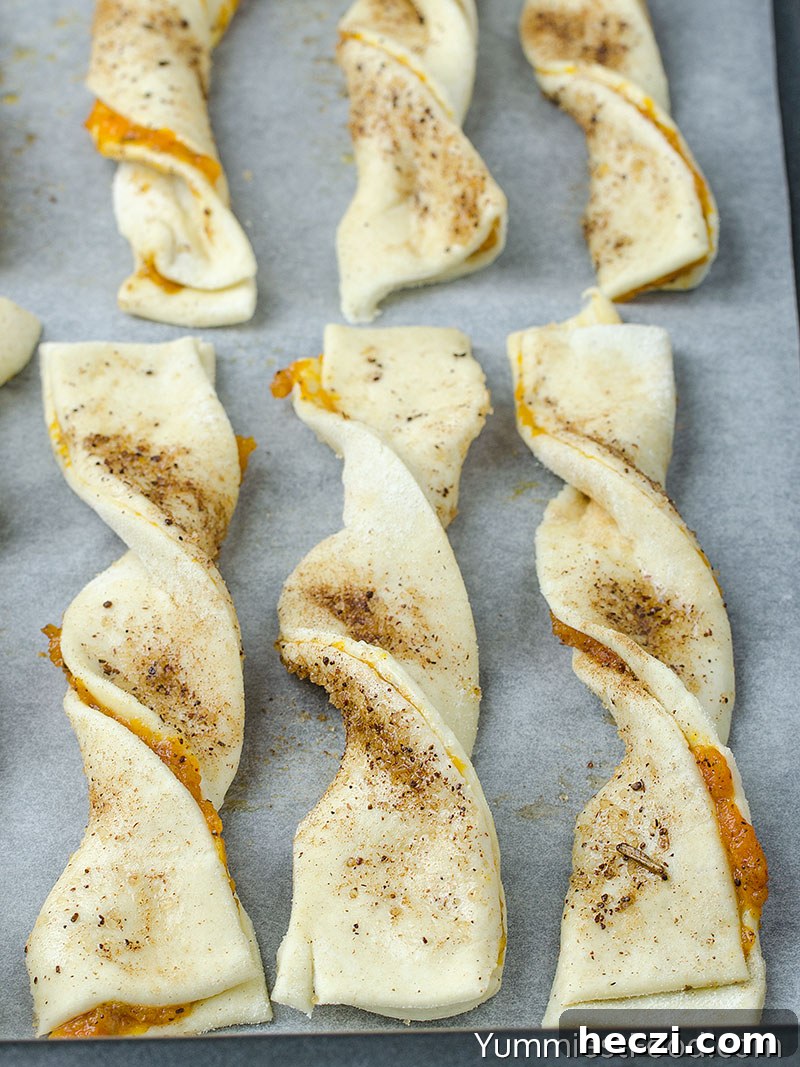 Pumpkin Twists - Making - Step 2