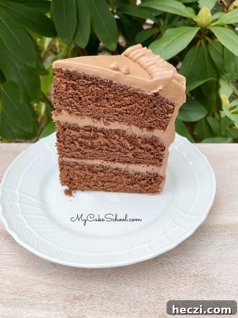 Slice of Chocolate Velvet Cake