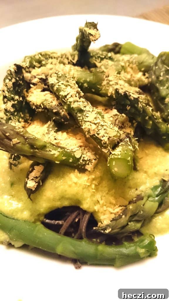 Low-Carb Black Bean Spaghetti with Creamy Asparagus Sauce 4 low carb black bean spaghetti with creamed asparagus