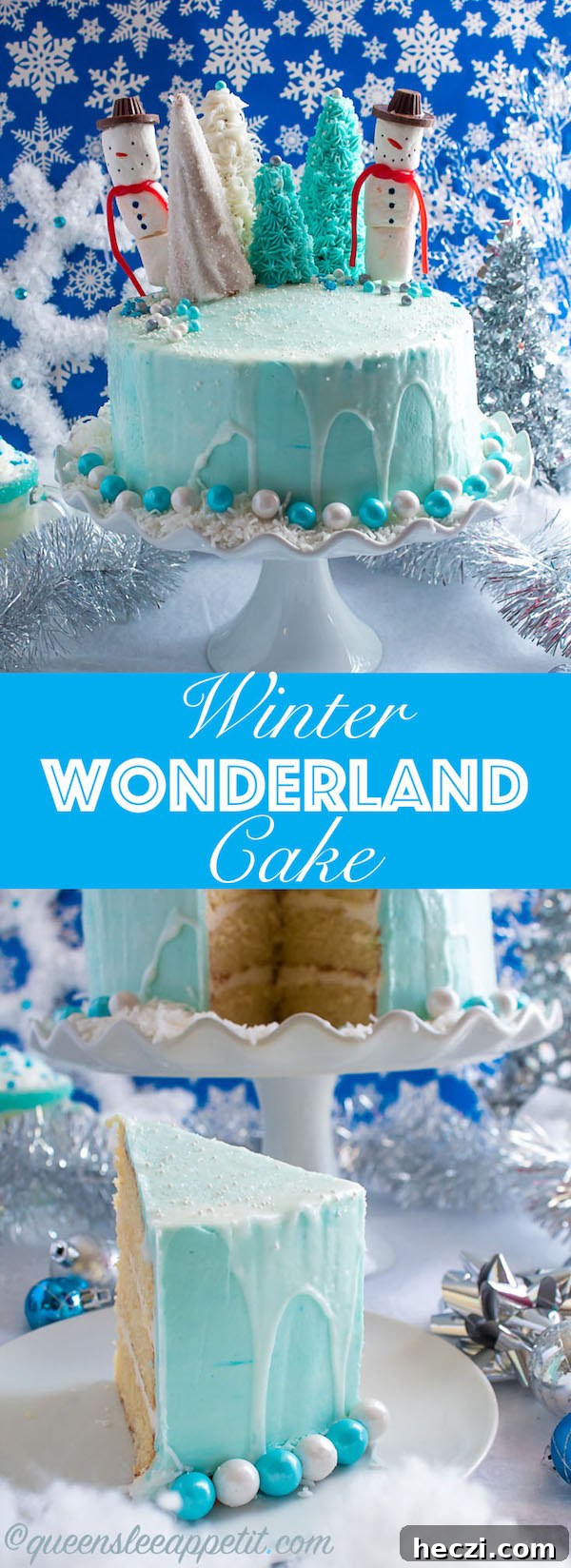 Pin image for Winter Wonderland Cake