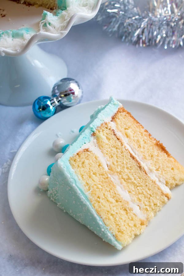 Sliced vanilla cake layer