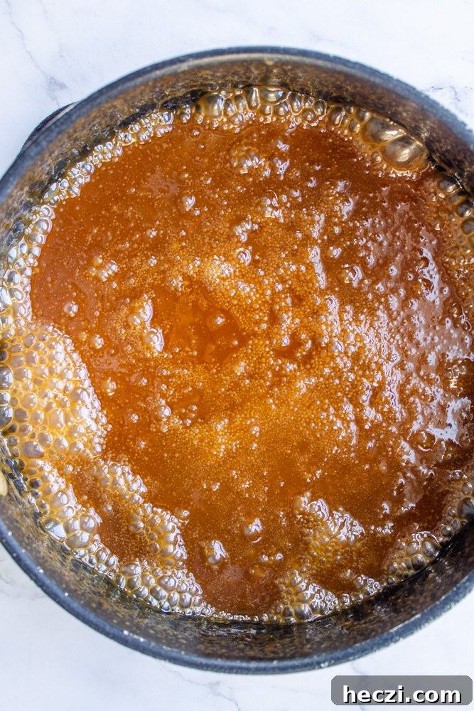 Vanilla Bean Sea Salt Caramel Sauce Recipe 7 caramel boiling