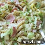 Grinder pasta salad served in bowl.
