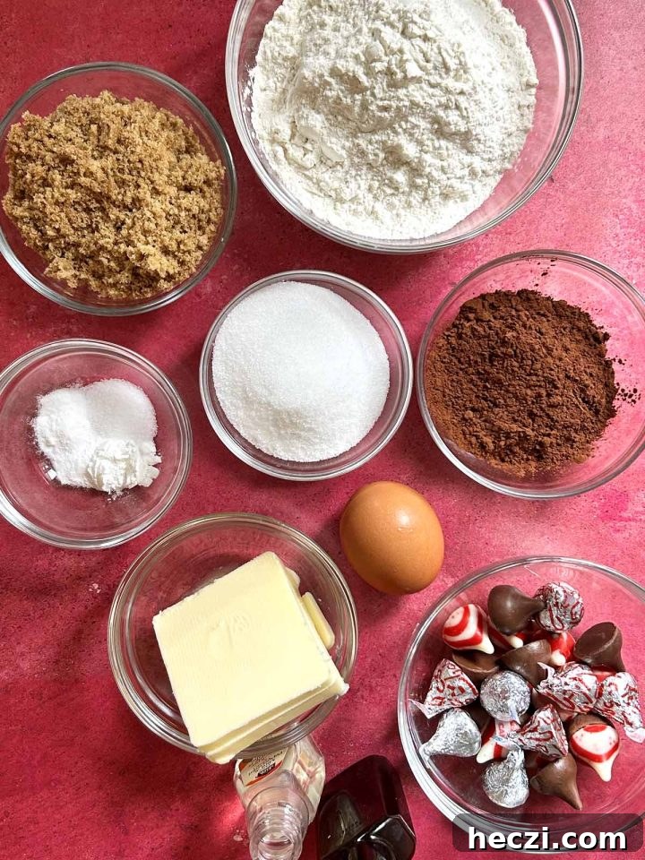 chocolate mint blossom cookies ingredients